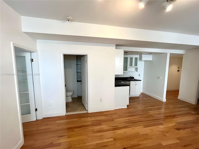 interior space with light hardwood / wood-style floors