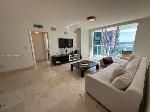 31 SE 5th St Unit 1908, Miami, FL 33131 - living room with floor to ceiling windows