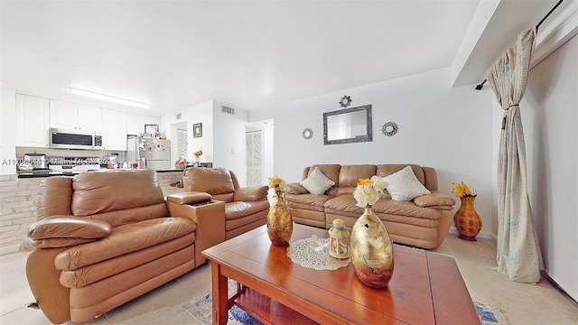 living room with visible vents