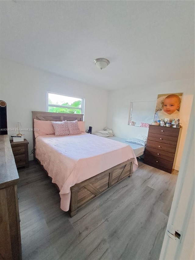 bedroom featuring wood-type flooring