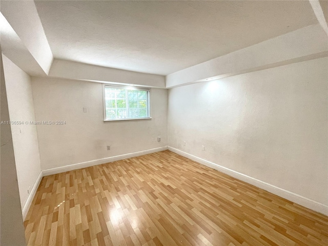 empty room featuring light wood-type flooring