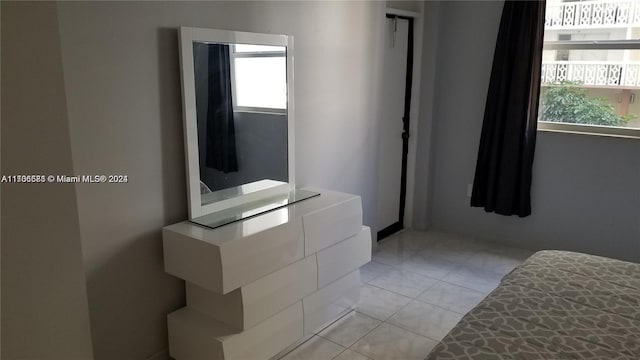 view of tiled bedroom