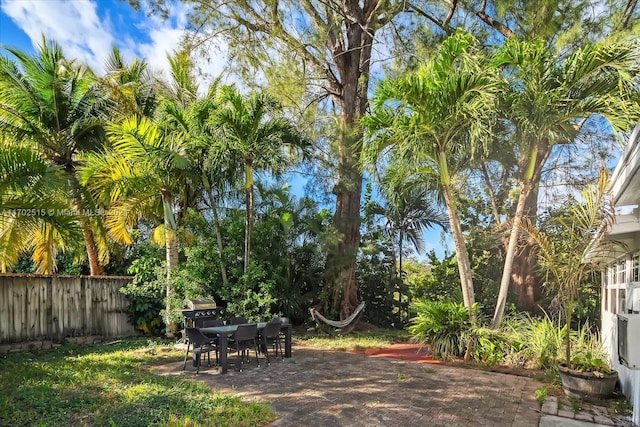 view of yard with a patio