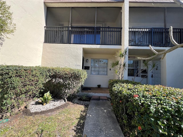 exterior space with a balcony