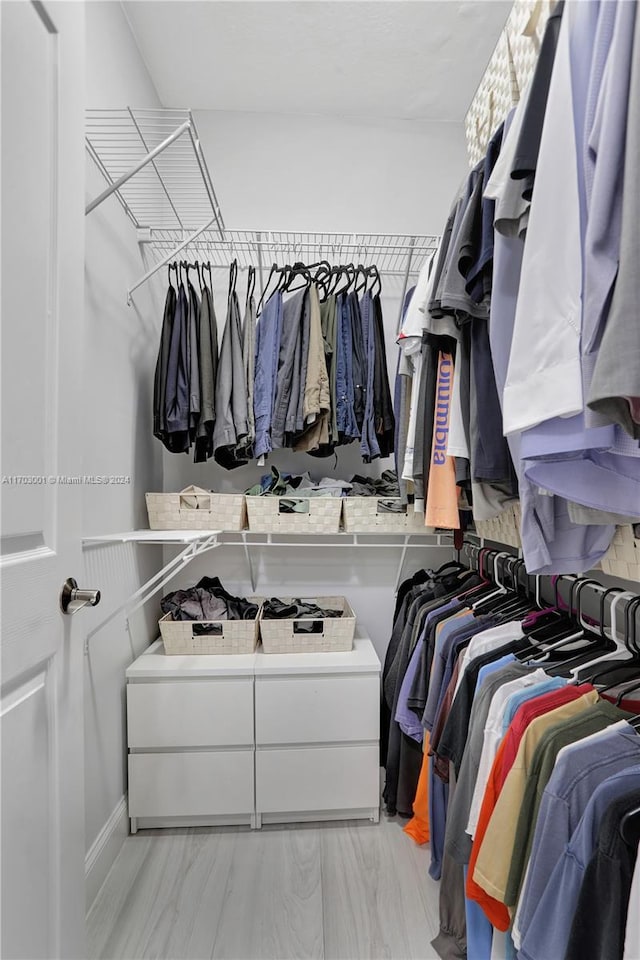 view of walk in closet