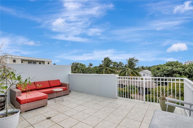 view of patio / terrace with outdoor lounge area and a balcony