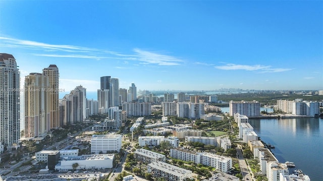 view of city featuring a water view