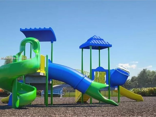 view of jungle gym