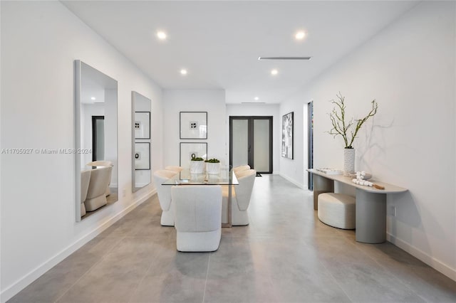 interior space featuring french doors