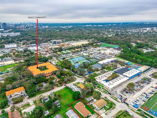 birds eye view of property