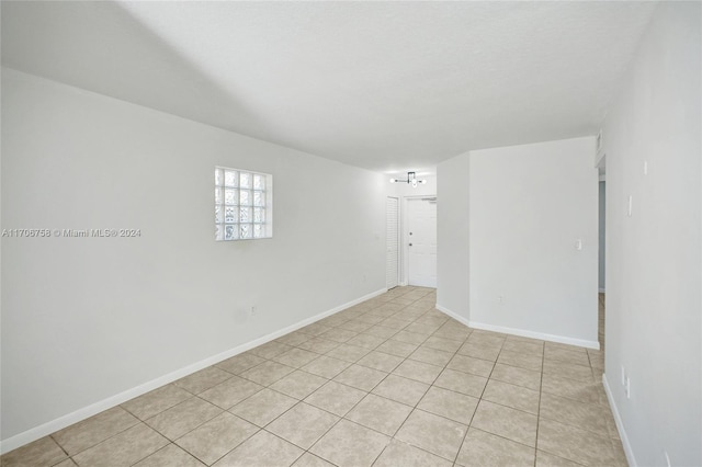 view of tiled spare room