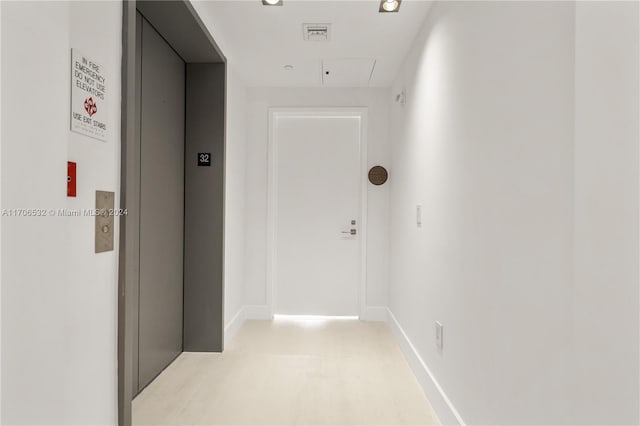 corridor with elevator