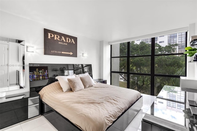 view of tiled bedroom