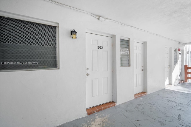 view of doorway to property