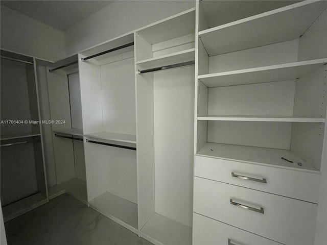 view of walk in closet