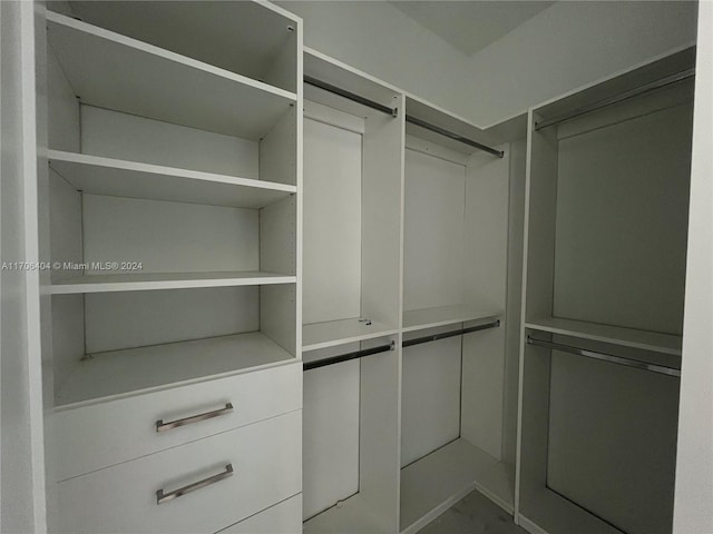 view of walk in closet