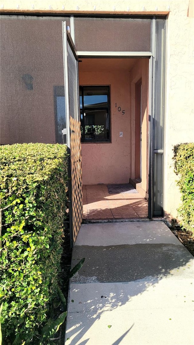 view of doorway to property