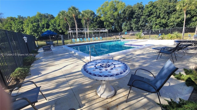 view of pool with a patio