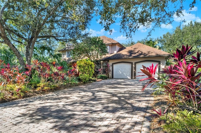 view of front of home featuring a garage