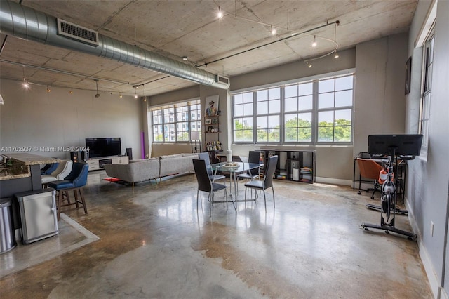 interior space with concrete flooring