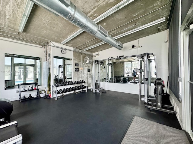 view of exercise room