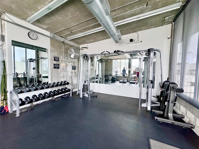 view of workout area