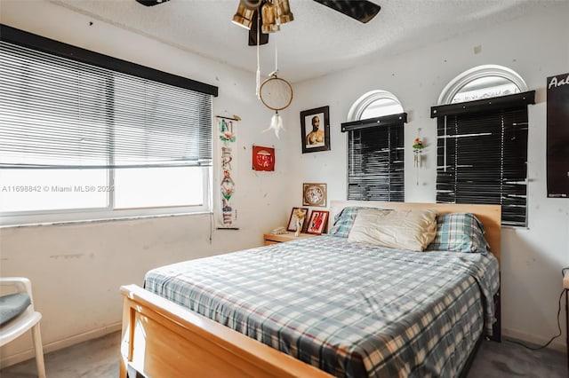 bedroom featuring a textured ceiling