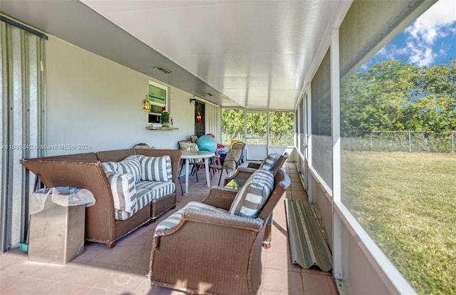 view of sunroom