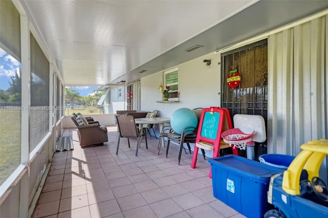 view of sunroom