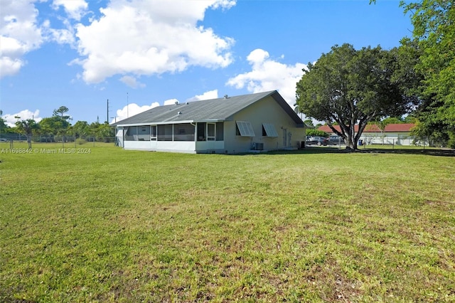 exterior space with a sunroom