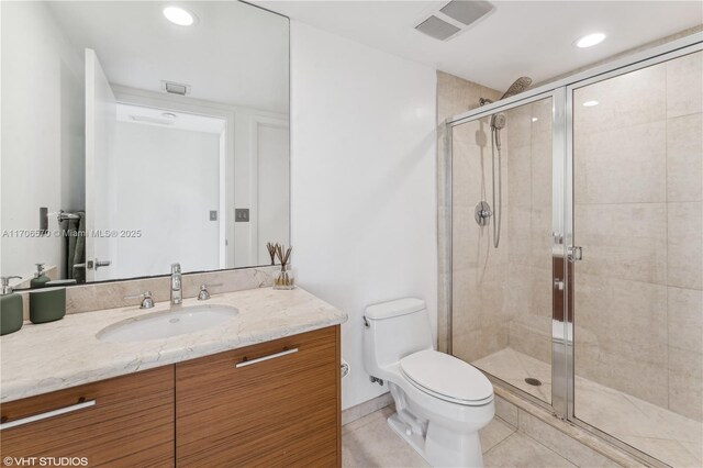 bedroom featuring light tile patterned floors