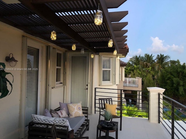 balcony with an outdoor living space