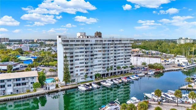 exterior space featuring a water view