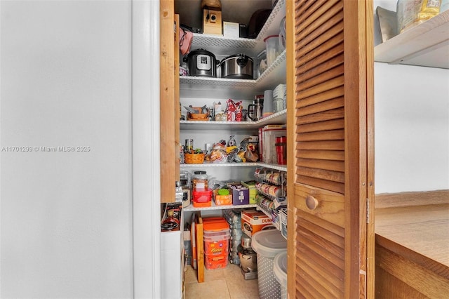 view of pantry