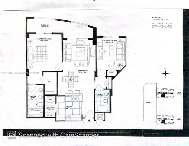 1755 E Hallandale Beach Blvd Unit 405E, Hallandale Beach, FL 33009 - view of property floor plan