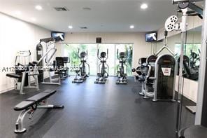 view of workout area