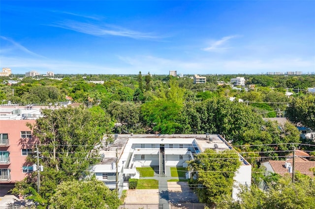 aerial view featuring a city view