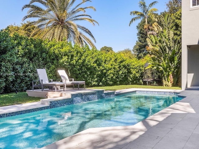 view of pool featuring a patio area