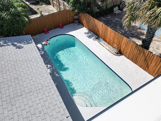 view of pool featuring a patio area