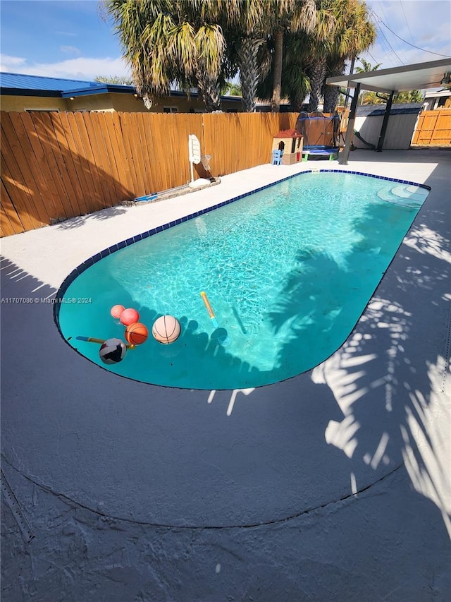 view of pool with a patio