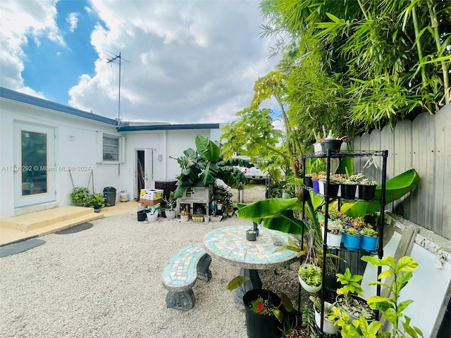 view of yard featuring a patio area