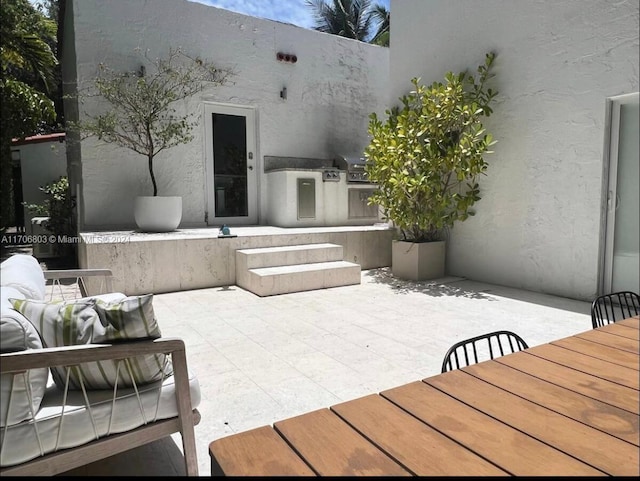 view of patio featuring area for grilling