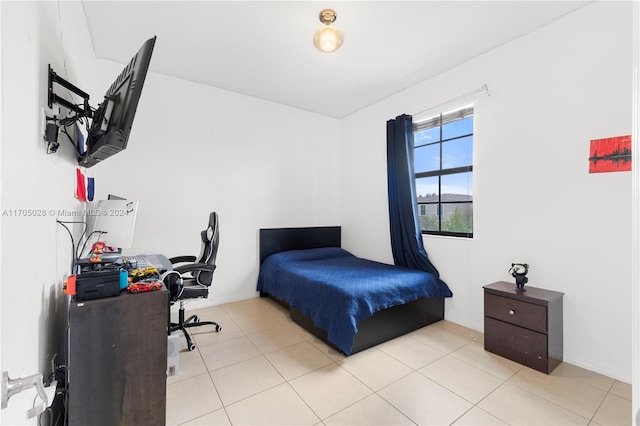 view of tiled bedroom