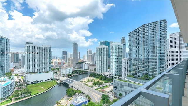 city view with a water view