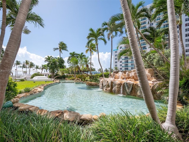 view of water feature