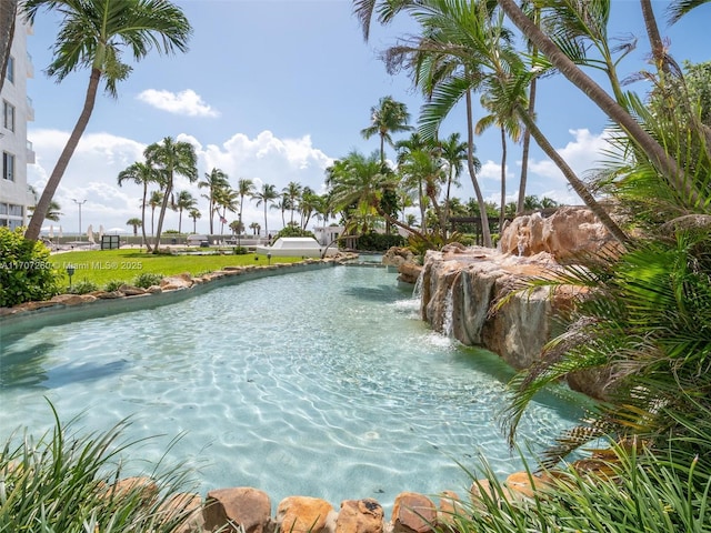 view of water feature