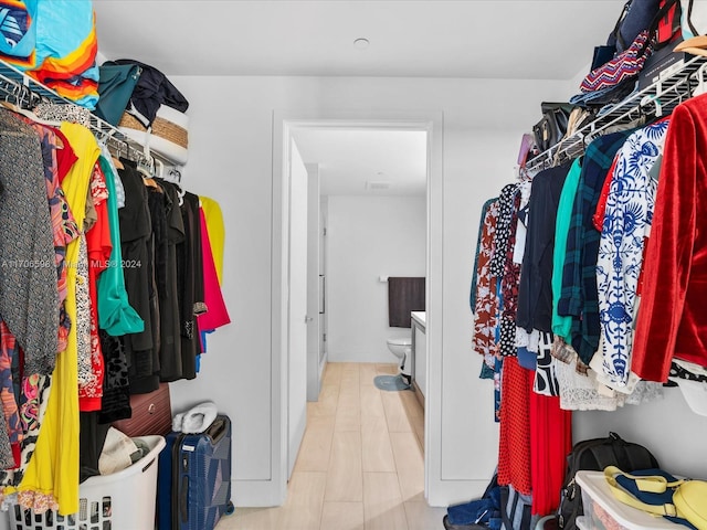 view of walk in closet