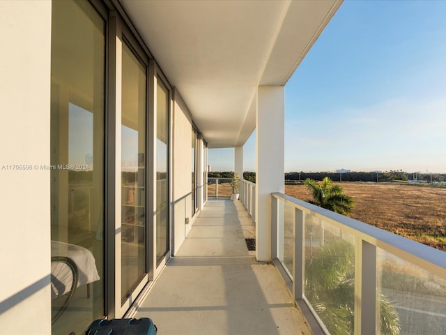 balcony with a rural view