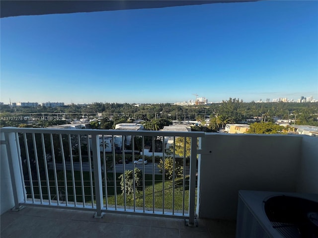 balcony with central AC