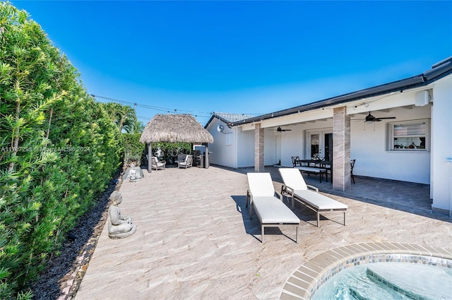 view of patio with french doors